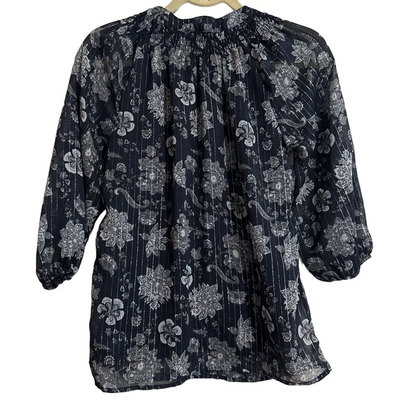 Floral Black Blouse - Picture 5 of 5